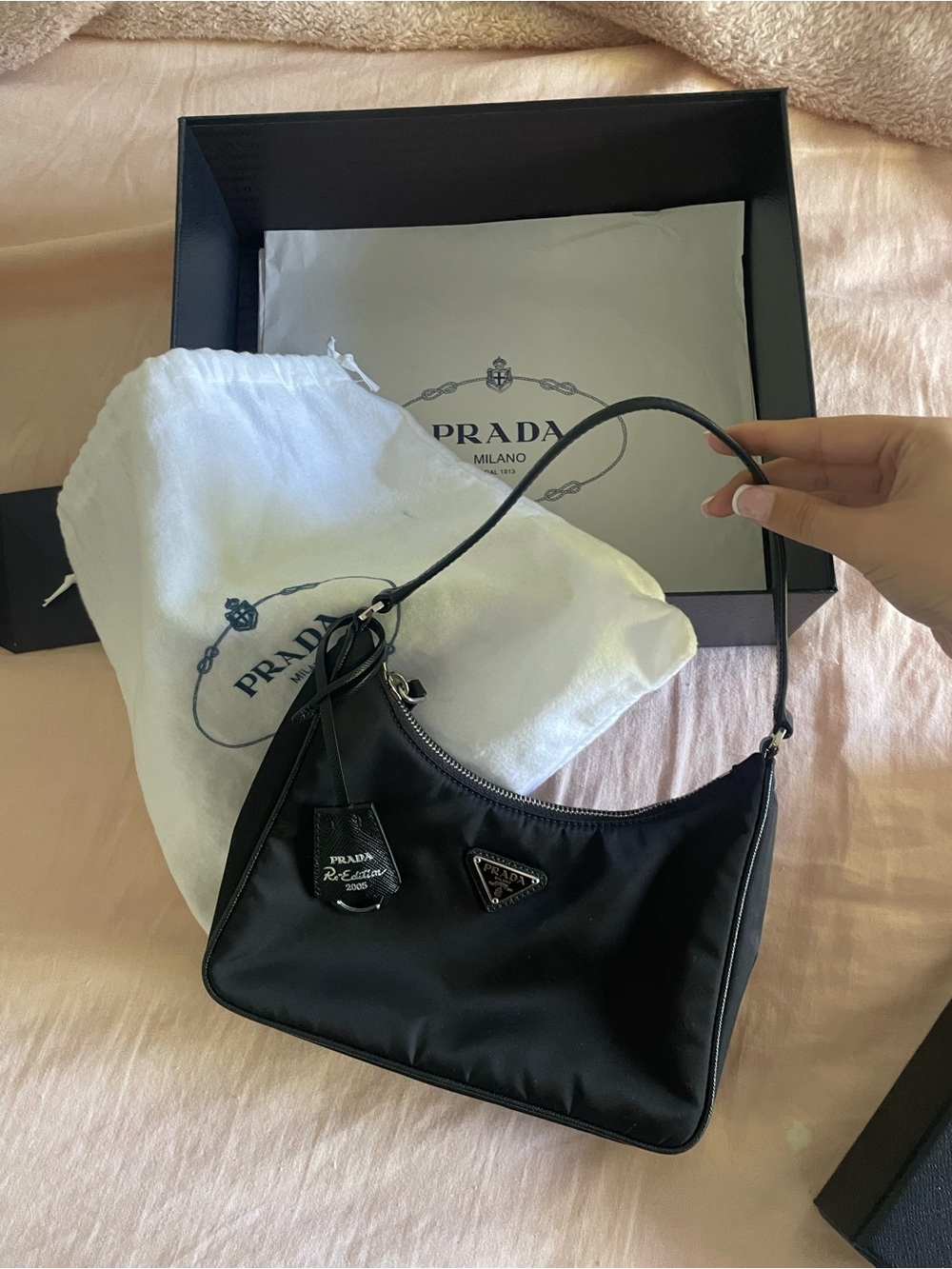 Prada Black Nylon Shoulder Bag 2005 - Picture 2 of 6
